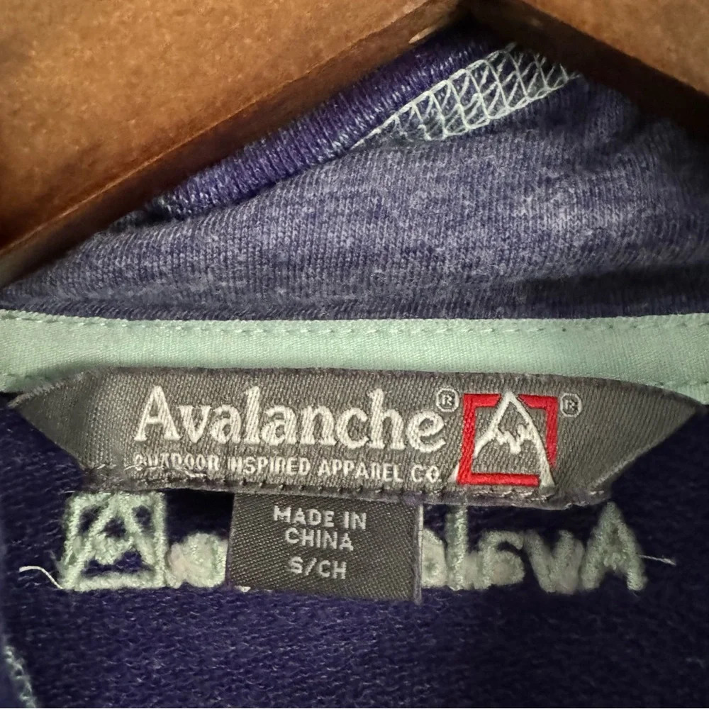 Avalanche Loma Snap Pullover Sweater Small Purple Aster Bay Quarter Snap Cozy - Picture 9 of 15